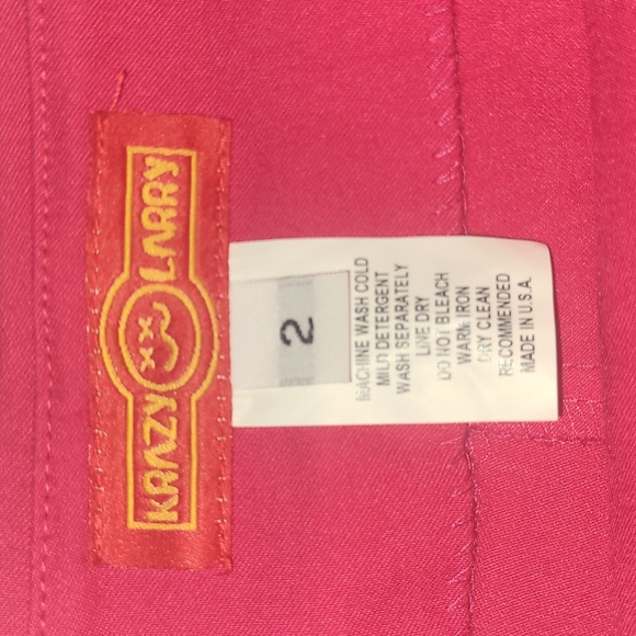 COPY - Crazy Larry Stretch Pants Size 2, Hot Pink - Picture 2 of 4